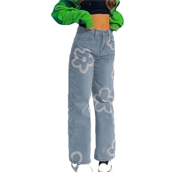 women's jeans wide leg high waist floral print relaxed fit long denim pants vintage quality fashion straight streetwear, Blue
women's jeans wide leg high waist floral print relaxed fit long denim pants vintage quality fashion straight streetwear, Blue