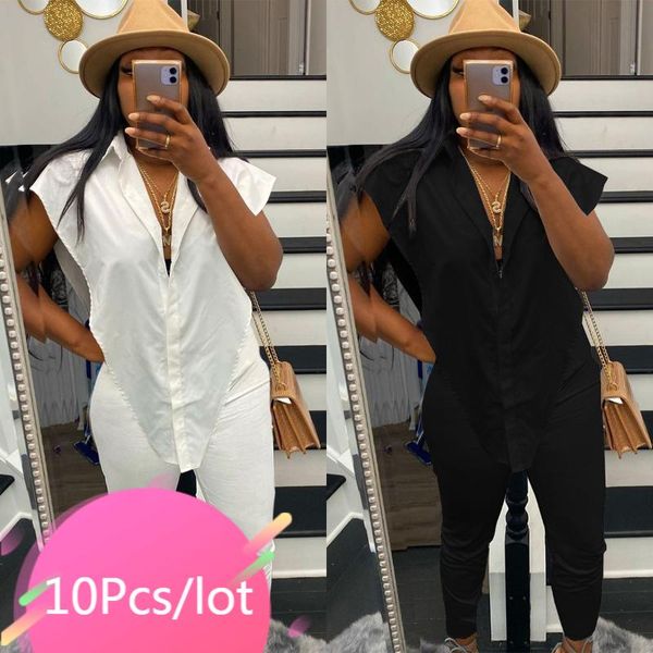 women's two piece pants bulk wholesale item lots outfits women single breasted shirt and long sets casual streetwear matching set, White
women's two piece pants bulk wholesale item lots outfits women single breasted shirt and long sets casual streetwear matching set, White