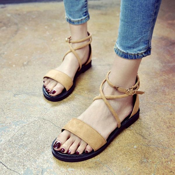 sandals women ankle strap sandal ladies buckle beach shoes female flock cross flat woman cover heel casual open toe footwear summer, Black
sandals women ankle strap sandal ladies buckle beach shoes female flock cross flat woman cover heel casual open toe footwear summer, Black