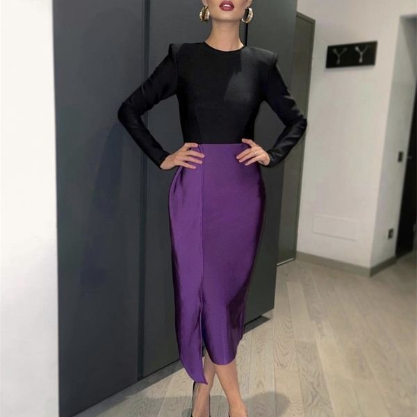 women long sleeve split midi patchwork elegant bandage dress ladies club celebrity evening bodycon party vestido 210527, Black;gray
women long sleeve split midi patchwork elegant bandage dress ladies club celebrity evening bodycon party vestido 210527, Black;gray