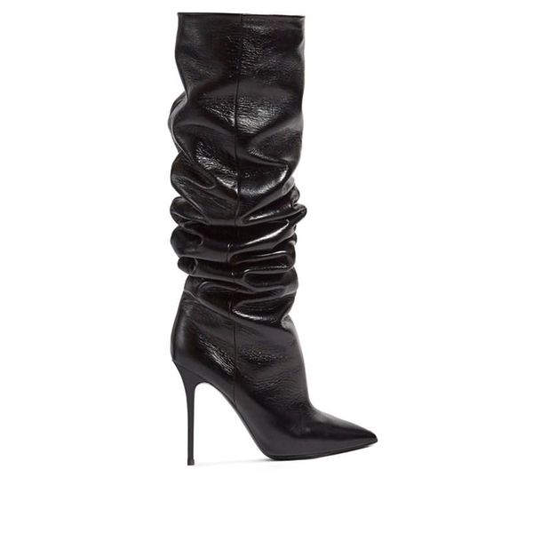 boots over the knee woman solid thin heels pointed toe high thigh fashion pleated stiletto slouch, Black
boots over the knee woman solid thin heels pointed toe high thigh fashion pleated stiletto slouch, Black