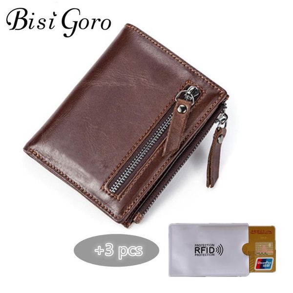 wallets bisi goro 2021 men short genuine leather wallet male purse zipper coin vintage holder with card cover, Red;black 
wallets bisi goro 2021 men short genuine leather wallet male purse zipper coin vintage holder with card cover, Red;black