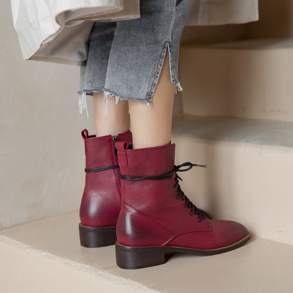 genuine leather natural cow leather keep warm square toe motorcycle boots maiden fairy girl winter high heel lace up ankle boots, Black
genuine leather natural cow leather keep warm square toe motorcycle boots maiden fairy girl winter high heel lace up ankle boots, Black