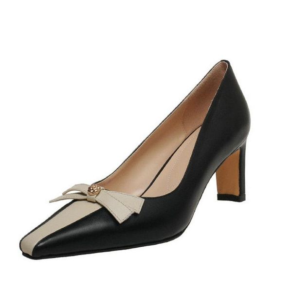 dress shoes retro genuine leather women butterfly knot high heels pumps for working basic size 42 43, Black
dress shoes retro genuine leather women butterfly knot high heels pumps for working basic size 42 43, Black