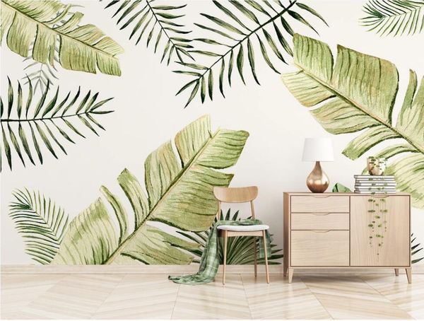 xue su large custom mural wallpaper nordic simple hand-painted banana leaf plant living room tv background wall covering
xue su large custom mural wallpaper nordic simple hand-painted banana leaf plant living room tv background wall covering