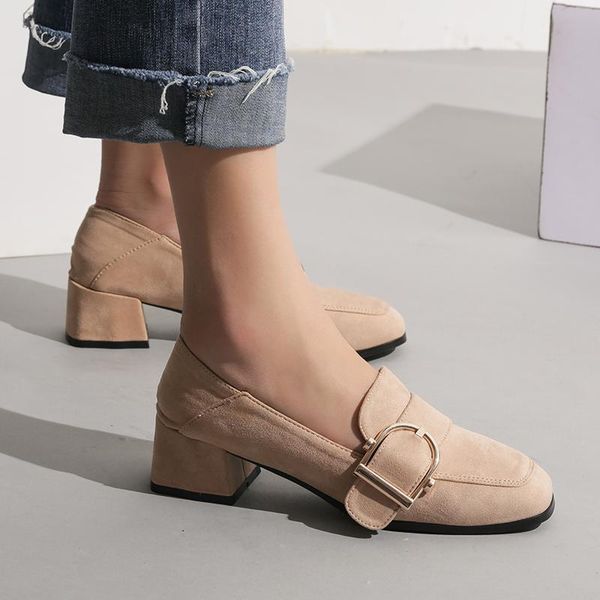 dress shoes teahoo 2021 spring women pumps low heels square metal buckle slip on loafers suede leather woman chaussure femme talon, Black
dress shoes teahoo 2021 spring women pumps low heels square metal buckle slip on loafers suede leather woman chaussure femme talon, Black