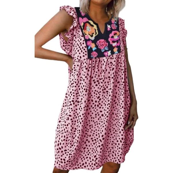 casual dresses women fashion vintage v neck ruffled edges leopard floral patchwork knee-length dress summer clothing 2021, Black;gray
casual dresses women fashion vintage v neck ruffled edges leopard floral patchwork knee-length dress summer clothing 2021, Black;gray