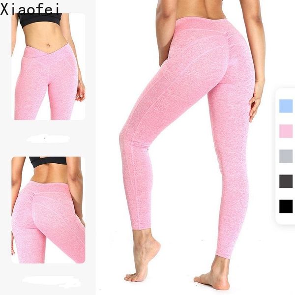 high waist women yoga pants solid color sports gym wear leggings elastic fitness lady workout tights, White;red
high waist women yoga pants solid color sports gym wear leggings elastic fitness lady workout tights, White;red