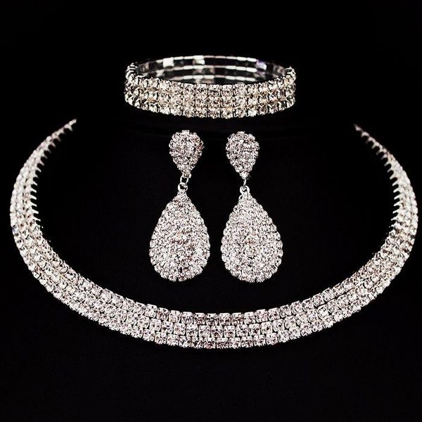 earrings & necklace selling bride classic rhinestone crystal choker and bracelet wedding jewelry sets aessories x164, Silver
earrings & necklace selling bride classic rhinestone crystal choker and bracelet wedding jewelry sets aessories x164, Silver