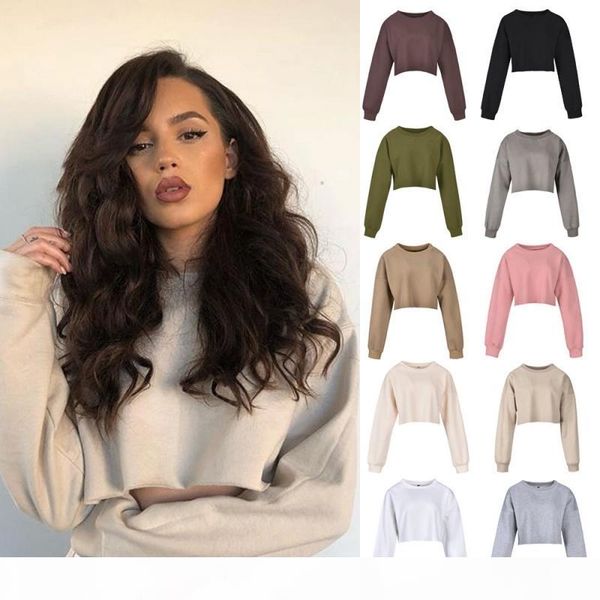 womens long sleeve sweatshirt autumn winter short solid color fleece lining crop hoodie female street wear pullover, Black
womens long sleeve sweatshirt autumn winter short solid color fleece lining crop hoodie female street wear pullover, Black