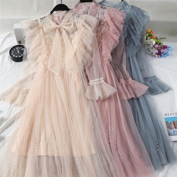 casual dresses 2021 women dress long sleeve summer beading high waist floral mesh female elegant voile lace vestidos r239, Black;gray
casual dresses 2021 women dress long sleeve summer beading high waist floral mesh female elegant voile lace vestidos r239, Black;gray