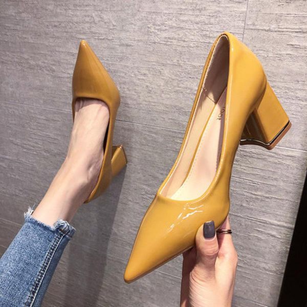 dress shoes 2021 women pumps square heels office lady high low brand comfortable basic point toe patent leather, Black
dress shoes 2021 women pumps square heels office lady high low brand comfortable basic point toe patent leather, Black