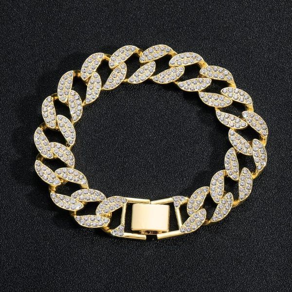 chains 15mm bracelet colorful cuban chain rainbow zircon personality male and female hip hop accessories, Silver
chains 15mm bracelet colorful cuban chain rainbow zircon personality male and female hip hop accessories, Silver