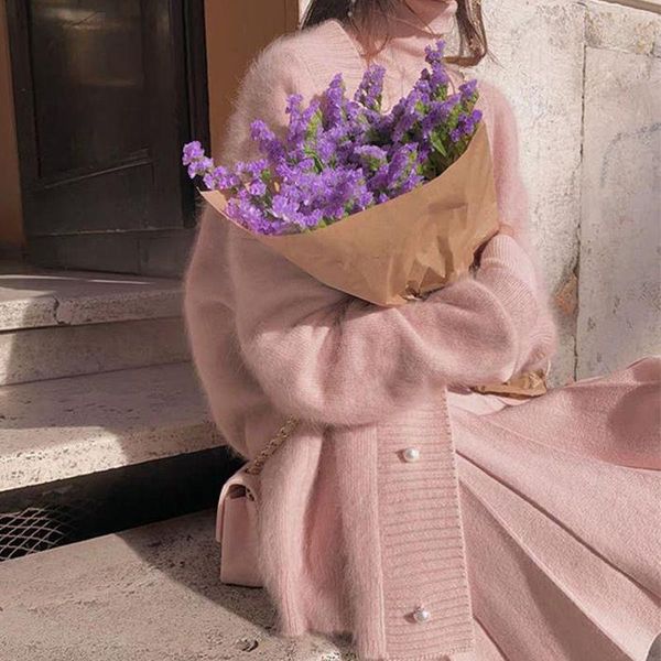 women's knits & tees lazy style women cardigan sweater pink white soft mohair mink fleece autumn winter loose v-neck very fairy knitted
women's knits & tees lazy style women cardigan sweater pink white soft mohair mink fleece autumn winter loose v-neck very fairy knitted
