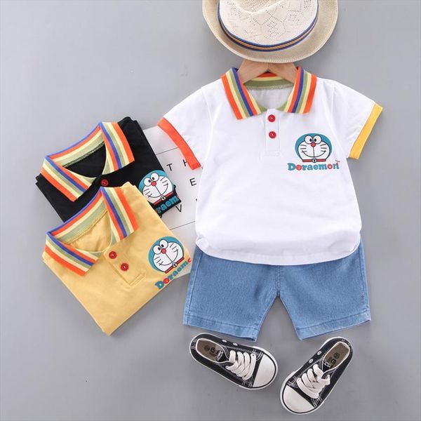 summer infant baby boys clothes set toddler girls cartoon doraemon lapel t shirt denim shorts 2pcs fashion childrens suits, White
summer infant baby boys clothes set toddler girls cartoon doraemon lapel t shirt denim shorts 2pcs fashion childrens suits, White