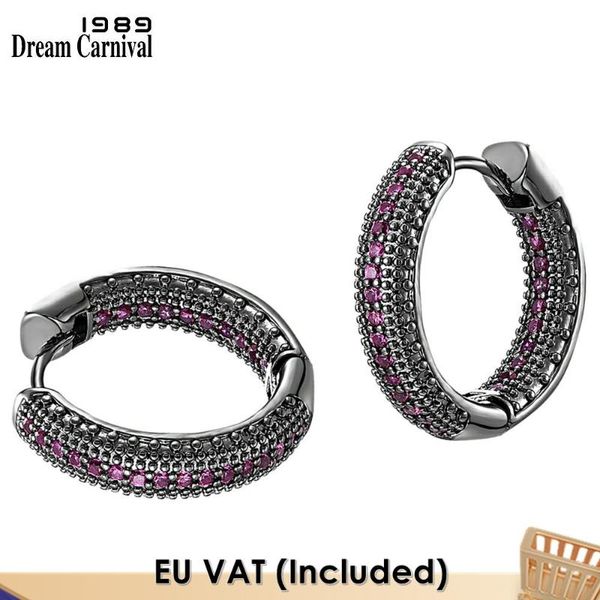 hoop & huggie dreamcarnival1989 fuchsia black earrings for women elegant night party jewelry shiny zircon pave awesome bijoux we3931gun, Golden;silver
hoop & huggie dreamcarnival1989 fuchsia black earrings for women elegant night party jewelry shiny zircon pave awesome bijoux we3931gun, Golden;silver