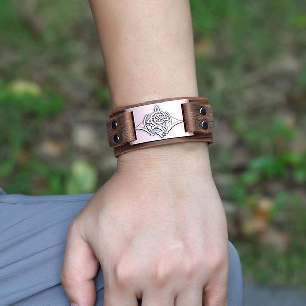 tennis vintage wide wrap leather bracelet for men fashion metal charms men's bracelets women hand strap, Golden;silver
tennis vintage wide wrap leather bracelet for men fashion metal charms men's bracelets women hand strap, Golden;silver