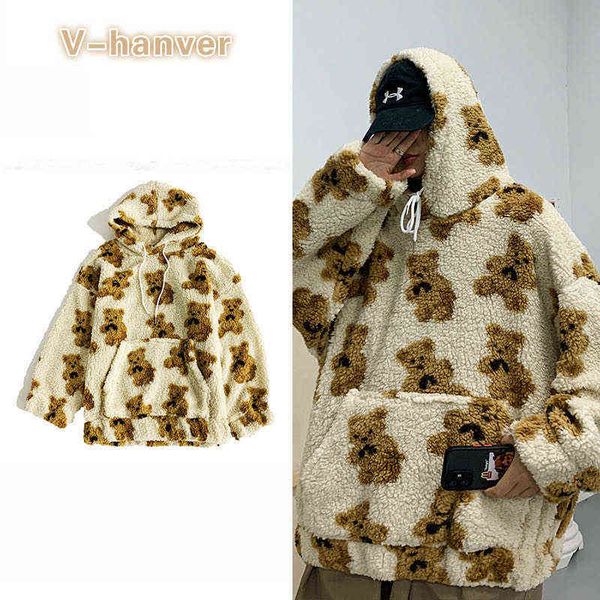 v-hanver little bear pattern furry hoodie winter warm plush sweet pullovers woman vintage korean style loose sweatshirt 211108, Black
v-hanver little bear pattern furry hoodie winter warm plush sweet pullovers woman vintage korean style loose sweatshirt 211108, Black