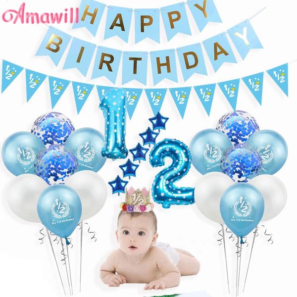 amawill my 1/2 birthday balloons banner hat baby shower boy girl half birthday party decorations kids six months party supplies
amawill my 1/2 birthday balloons banner hat baby shower boy girl half birthday party decorations kids six months party supplies