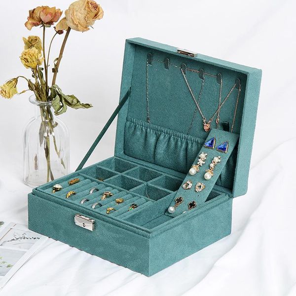 jewelry pouches, bags green velvet double-layers portable multi-functional necklace ring bracelet boxes fashion earring holder organizer, Pink;blue
jewelry pouches, bags green velvet double-layers portable multi-functional necklace ring bracelet boxes fashion earring holder organizer, Pink;blue