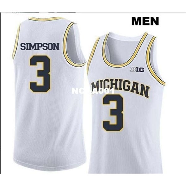 vintage 21ss michigan wolverines zavier simpson #3 college real embroidery jersey size s-4xl or custom any name or number jersey, Black
vintage 21ss michigan wolverines zavier simpson #3 college real embroidery jersey size s-4xl or custom any name or number jersey, Black