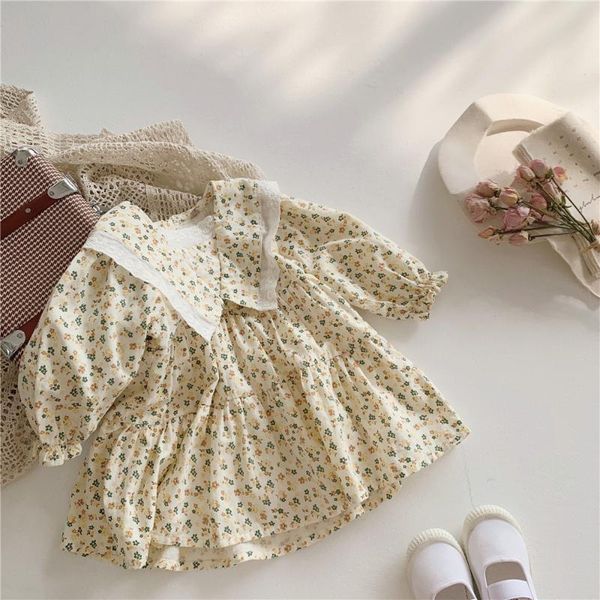 girl's dresses girl dress 2021 spring korean baby crushed flower lapel cute long sleeve children clothes, Red;yellow
girl's dresses girl dress 2021 spring korean baby crushed flower lapel cute long sleeve children clothes, Red;yellow