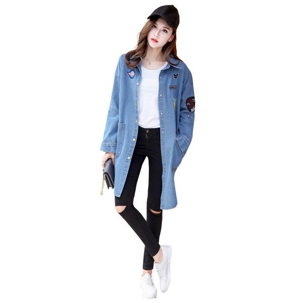 women's trench coats spring women coat 2021 loose mid-longwild thin female outerwear single-breasted long-sleeved ladies denim windbrea, Tan;black
women's trench coats spring women coat 2021 loose mid-longwild thin female outerwear single-breasted long-sleeved ladies denim windbrea, Tan;black