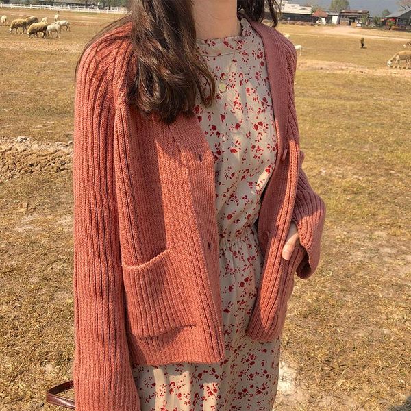 korean style autumn winter pink knitted women cardigan solid color v neck rcoat female long sleeve outwear knitted fashion, White
korean style autumn winter pink knitted women cardigan solid color v neck rcoat female long sleeve outwear knitted fashion, White