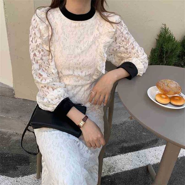 women french retro o-neck dresses lace hollow loose solid long gentle elegant chic female fashion clothe 210525, Black;gray
women french retro o-neck dresses lace hollow loose solid long gentle elegant chic female fashion clothe 210525, Black;gray