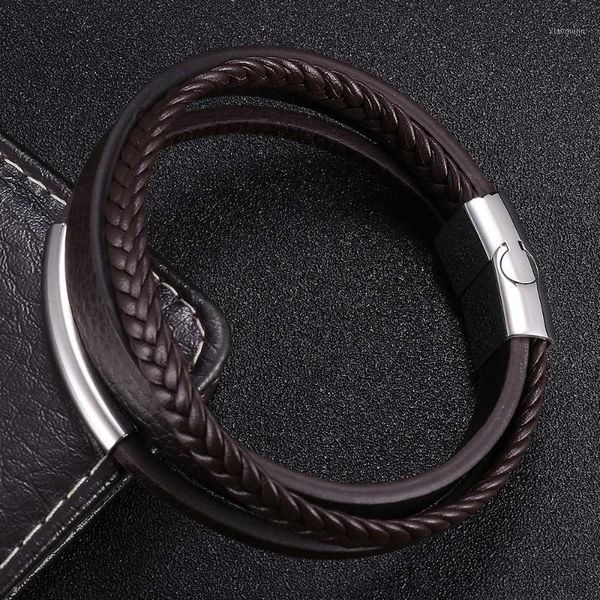 charm bracelets black/brown multilayer leather bracelet men fashion jewelry stainless steel magnetic clasp bangles women wrist band gifts, Golden;silver
charm bracelets black/brown multilayer leather bracelet men fashion jewelry stainless steel magnetic clasp bangles women wrist band gifts, Golden;silver