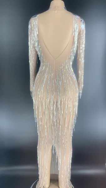 women stage new silver stones fringe transparent dress ds dance outfit bar birthday celebrate wear mirror mesh long dress, Black;red
women stage new silver stones fringe transparent dress ds dance outfit bar birthday celebrate wear mirror mesh long dress, Black;red