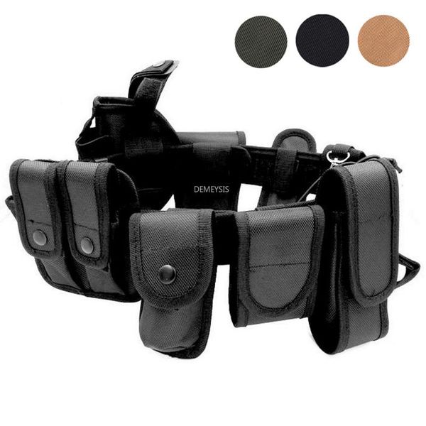 10 in 1 multifunctional duty belt kit tactical training guard duty belt kit with pouches holsters, Black;gray
10 in 1 multifunctional duty belt kit tactical training guard duty belt kit with pouches holsters, Black;gray