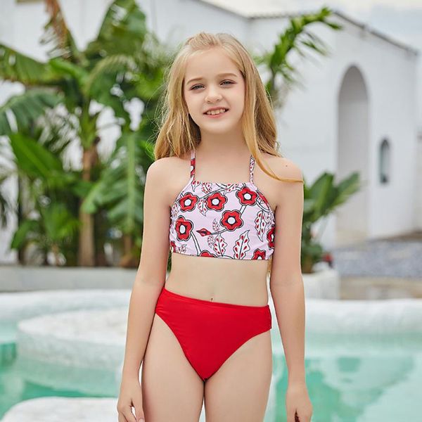 one-piece suits halter children swimwear red two piece bikini floral printed swimsuit summer beach bathing suit lovely girls bodysuit
one-piece suits halter children swimwear red two piece bikini floral printed swimsuit summer beach bathing suit lovely girls bodysuit