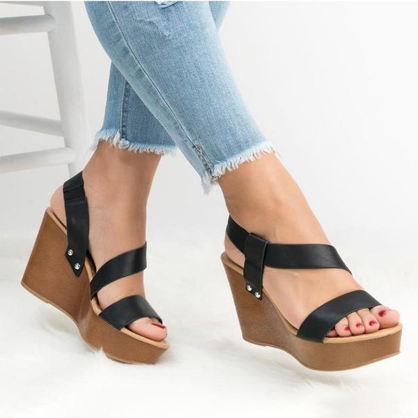 sandals women wedge platform summer slip on ladies high heels shoes pu woman fashion open toe casual female footwear 2021, Black
sandals women wedge platform summer slip on ladies high heels shoes pu woman fashion open toe casual female footwear 2021, Black