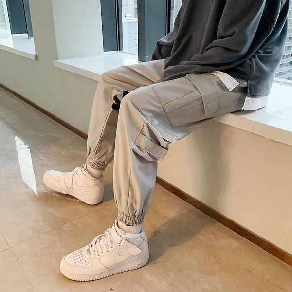spring autumn cargo pants men's korean fashion loose multi-pocket casual pants men's streetwear drawstring ankle-length, Black
spring autumn cargo pants men's korean fashion loose multi-pocket casual pants men's streetwear drawstring ankle-length, Black
