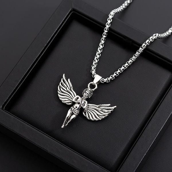 pendant necklaces street angel hip hop necklace little trendy men and women matching accessories couple personality, Silver
pendant necklaces street angel hip hop necklace little trendy men and women matching accessories couple personality, Silver