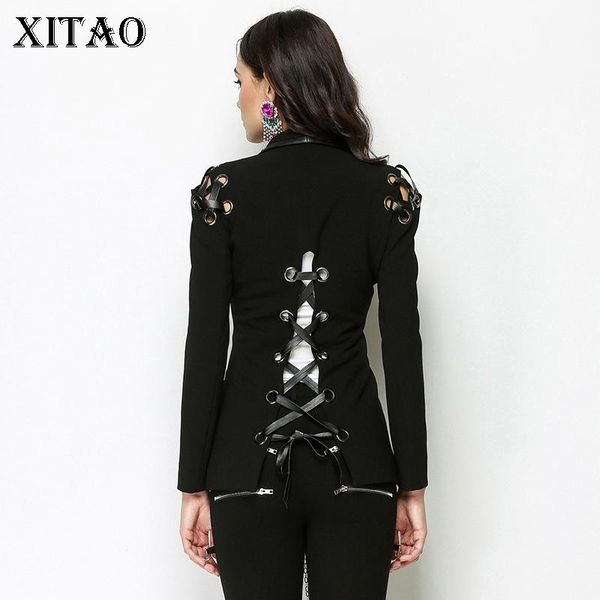 xitao 2021 street europe women fashion autumn new solid color bow bandage coat female single button full sleeve blazer xww479, White;black
xitao 2021 street europe women fashion autumn new solid color bow bandage coat female single button full sleeve blazer xww479, White;black