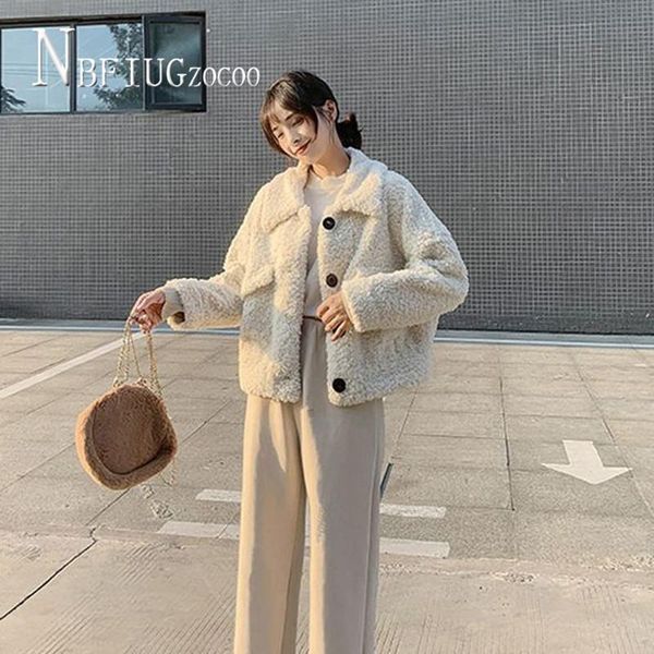 women's jackets 2021 imitation lambswool loose women coat thick fluff warm female jacket, Black;brown
women's jackets 2021 imitation lambswool loose women coat thick fluff warm female jacket, Black;brown