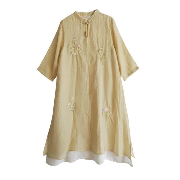 casual dresses 9738 washed tencel dress women's embroidered zen tea robe, Black;gray
casual dresses 9738 washed tencel dress women's embroidered zen tea robe, Black;gray