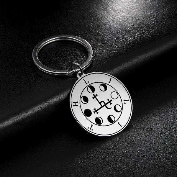 keychains cooltime sigil of lilith pendants keyring night and moon demon goddess solomon magic kabbalah amulet stainless steel keychain, Silver
keychains cooltime sigil of lilith pendants keyring night and moon demon goddess solomon magic kabbalah amulet stainless steel keychain, Silver