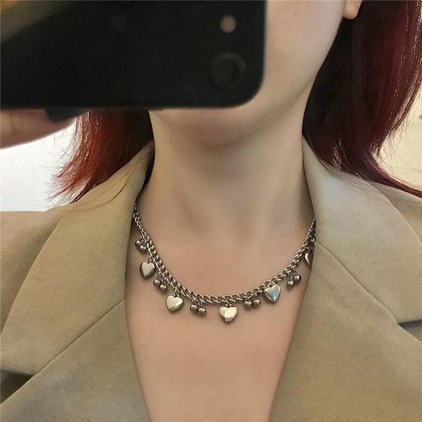 chokers thick chain multi heart choker necklace retro gothic rock silver color geometric clavicle punk collar jewelry gift, Golden;silver
chokers thick chain multi heart choker necklace retro gothic rock silver color geometric clavicle punk collar jewelry gift, Golden;silver