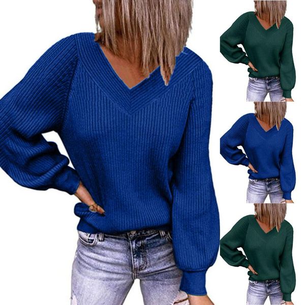 women's sweaters autumn v neck sweater casual loose solid color pullover long-sleeved knitted korean ropa invierno mujer #g4, White;black
women's sweaters autumn v neck sweater casual loose solid color pullover long-sleeved knitted korean ropa invierno mujer #g4, White;black