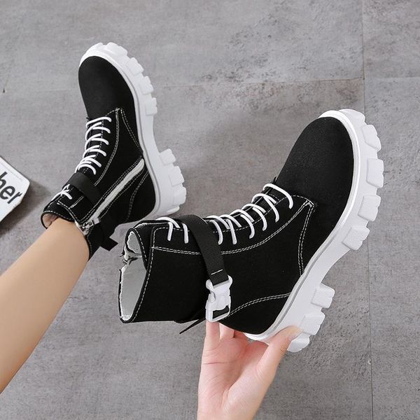 boots women's shoes 2021 spring style platform comfortable zipper casual mid-calf round toe flat with femmes bottes, Black
boots women's shoes 2021 spring style platform comfortable zipper casual mid-calf round toe flat with femmes bottes, Black