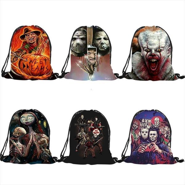 pb08137 horrorible killers backpack horror movie character printed teenager girls drawstring bags
pb08137 horrorible killers backpack horror movie character printed teenager girls drawstring bags