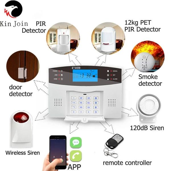alarm systems wifi gsm home burglar system 433mhz detector support telephone line pstn & sim card voice intercom app relay
alarm systems wifi gsm home burglar system 433mhz detector support telephone line pstn & sim card voice intercom app relay