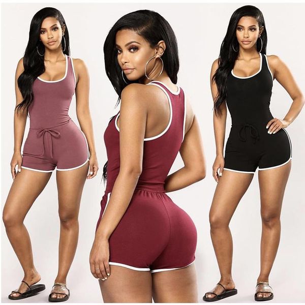 women's jumpsuits & rompers jumpsuit romper women sport womens short playsuit casual solid summer streetwear combishort femme sans manc, Black;white
women's jumpsuits & rompers jumpsuit romper women sport womens short playsuit casual solid summer streetwear combishort femme sans manc, Black;white