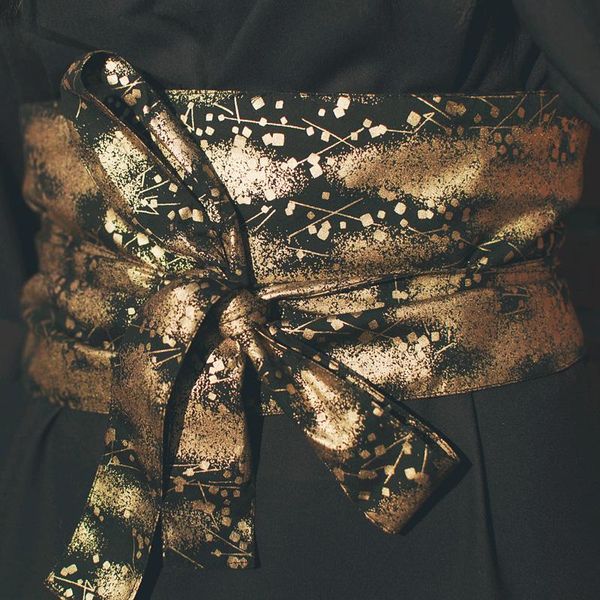 belts 2021 original obi kimono accessories japanese style gorgeous flower gold waist belt black handmade, Black;brown 
belts 2021 original obi kimono accessories japanese style gorgeous flower gold waist belt black handmade, Black;brown