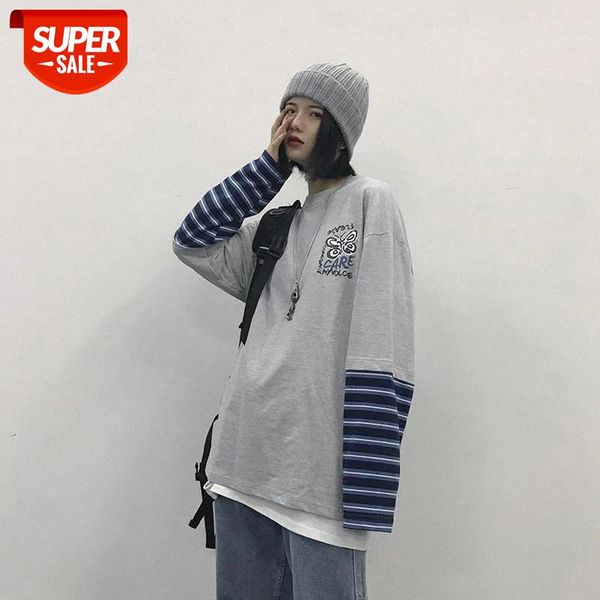Streetwear Fake 2pcs tee Stripe T Shirt Women Clothes Print Harajuku Couples T-Shirt O-Neck Black White -3XL Long Sleeve Tshirt #d95F
Streetwear Fake 2pcs tee Stripe T Shirt Women Clothes Print Harajuku Couples T-Shirt O-Neck Black White -3XL Long Sleeve Tshirt #d95F