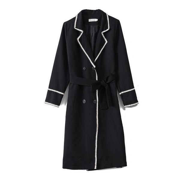 women's trench coats coat long sleeve loose korean fashion british style vertical black lady autumn outfit leisure outwear, Tan;black
women's trench coats coat long sleeve loose korean fashion british style vertical black lady autumn outfit leisure outwear, Tan;black