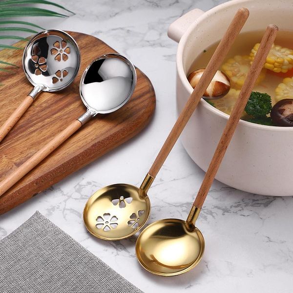 spoons 1pc wooden long handle soup spoon stainless steel colander strainer home anti-scalding tableware scoop kitchen cooking utensils
spoons 1pc wooden long handle soup spoon stainless steel colander strainer home anti-scalding tableware scoop kitchen cooking utensils